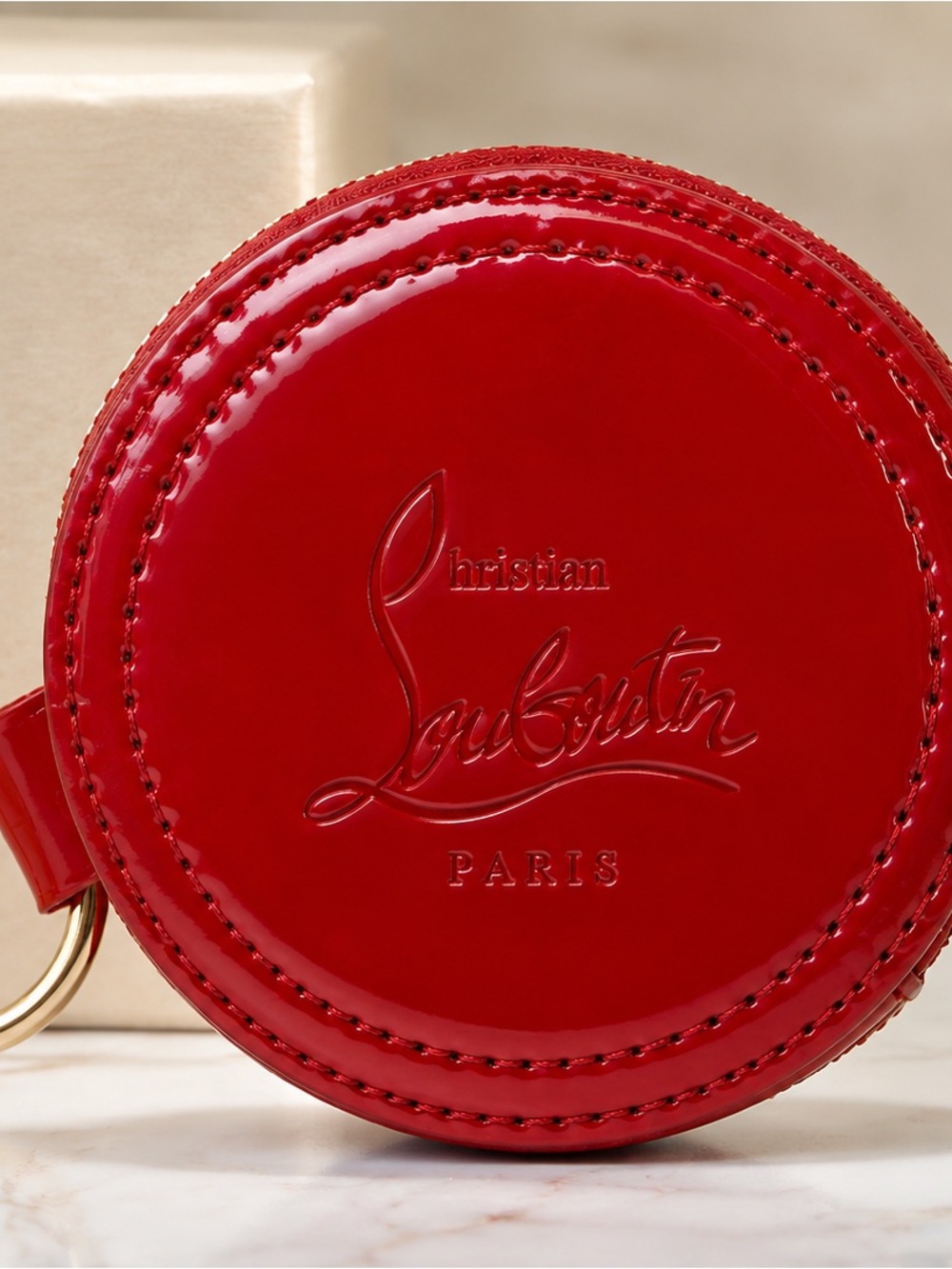 Christian Louboutin Teint Fétiche Le Cushion Keychain Case NWOT